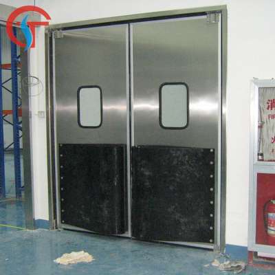 Stainless steel operating room doors, easy operation metal swing door