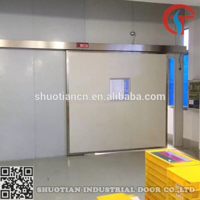 Galvanized steel motorized warehouse sliding door